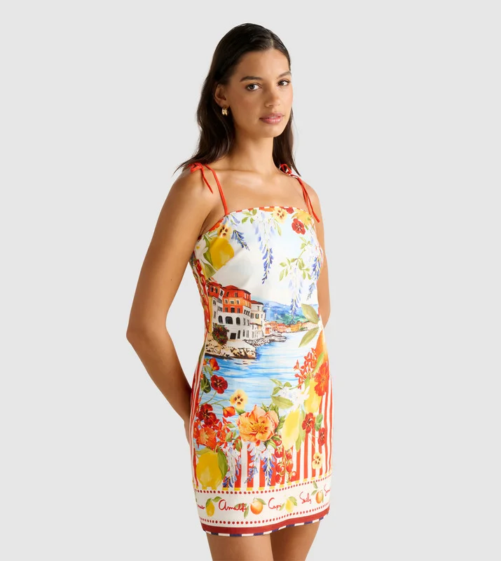 forever new  SIERRA Printed Strappy Mini Dress for Women | Best Price UAE